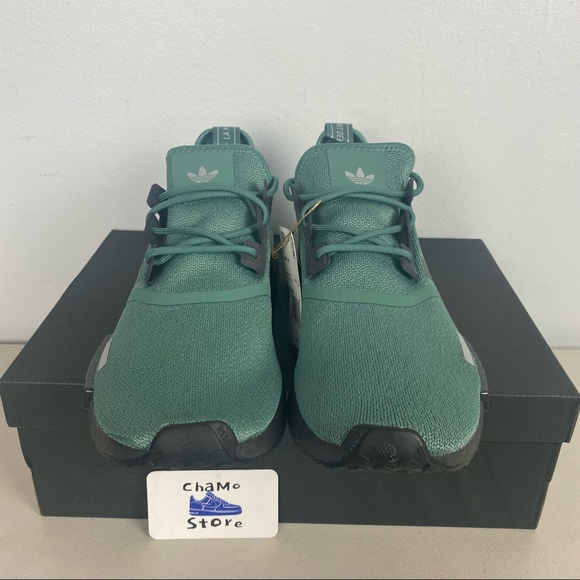 Adidas Originals NMD R1 Green Black Trainers Running Shoe Sneaker Men Sz - Picture 2 of 15